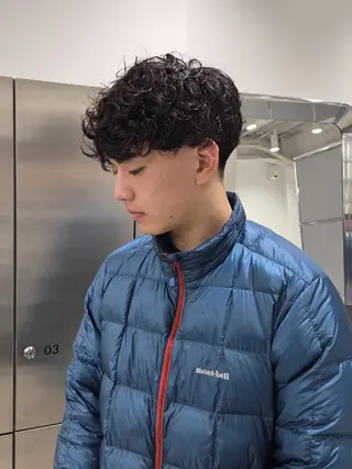 ショート パーマ メンズ YOKUTO/今日 ⭕️ブリーチパーマのヘアスタイル