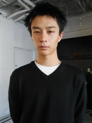 ショート メンズ グランジヘア 無造作ヘアHYUGAのヘアスタイル