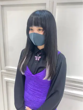 ロング 推しカラー🌙 RIHOのヘアスタイル