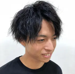 ショート パーマ メンズ メンズ特化 古賀陸斗のヘアスタイル
