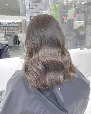 セミロング 【髪質改善カラー】 瀧田嵐士🇰🇷のヘアスタイル
