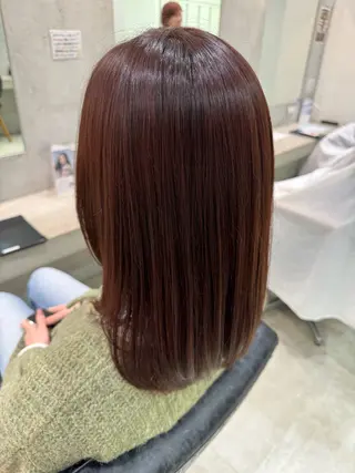 ミディアム カラー 神野 れなのヘアスタイル