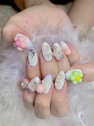 ネイル 3Dアートネイル💗 都築レナのネイルデザイン
