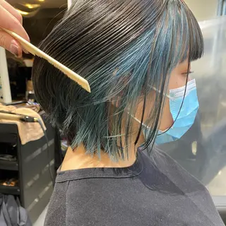 ショート カラー ヘアアレンジ 竹内啓太 ボブのヘアスタイル