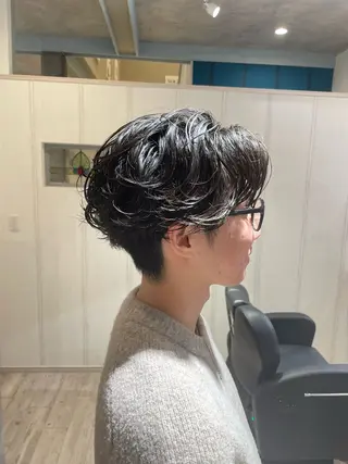 ショート パーマ メンズ 小野寺祐希人 Calbariのヘアスタイル