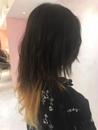 セミロング レイヤー/髪質改善 縮毛/ハッシュカットのヘアスタイル