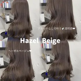 カラー セミロング 透明感🪽艶カラー☆ トレンドヘア✨のヘアスタイル