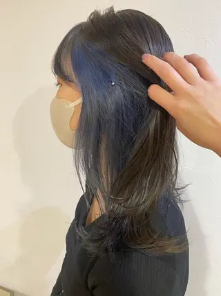 ミディアム カラー 青木 梢のヘアスタイル