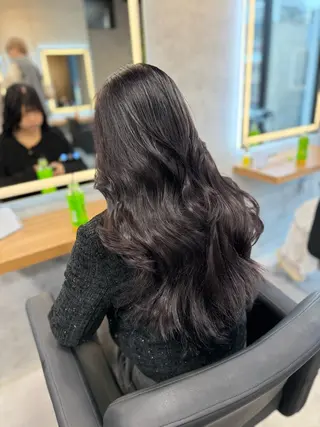 ロング カラー ヘアアレンジ レイヤー×透明感カラ ーHAYATOのヘアスタイル
