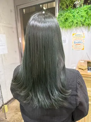 セミロング カラー 縮毛矯正/ /関内/あべももこのヘアスタイル