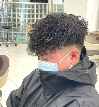 ショート パーマ メンズ 【メンズ特化】 池田大成✂︎のヘアスタイル