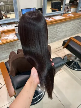 カラー てる🍒レッド🍓 艶カラー/ハイトーンのヘアスタイル