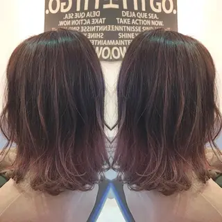 ミディアム カラー 青木 茂樹⭐️ 透明感カラーのヘアスタイル