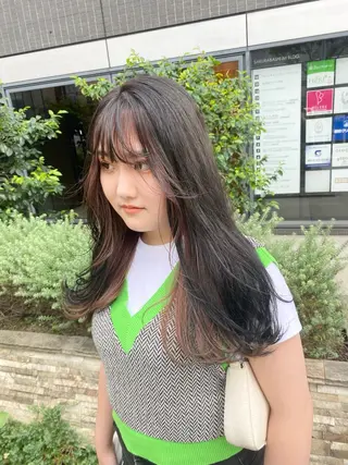 ロング デザインカラー/ボブ ブリーチカラー/ユリのヘアスタイル