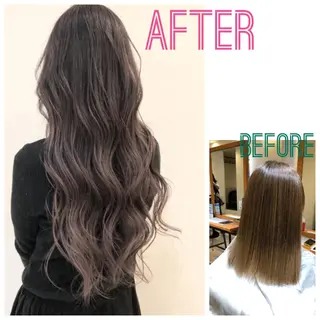 ロング カラー シールエクステ×美髪 改善/ヨシモトカンジのヘアスタイル