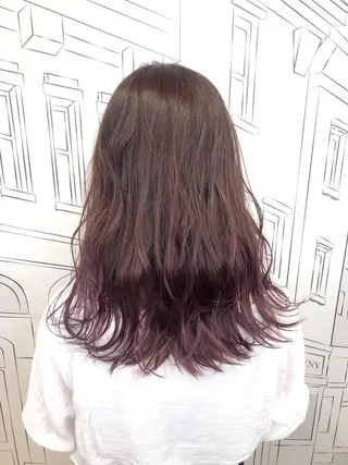 ミディアム カラー TOMOKA 艶髪/透明感カラーのヘアスタイル