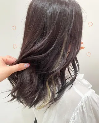 セミロング カラー 新宿駅近♡個室 ♡関口三都季🌜のヘアスタイル