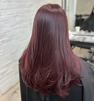 ミディアム ブリーチカラー×艶 🍨mihoのヘアスタイル