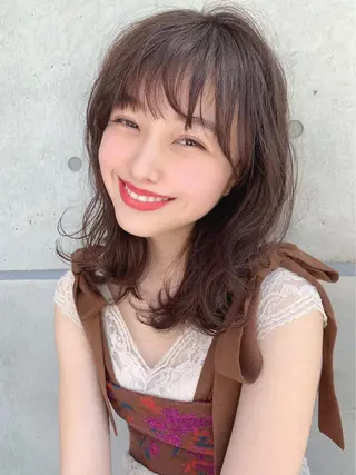 セミロング カラー ⛄️冬の透明感 カラー⛄️大西のヘアスタイル