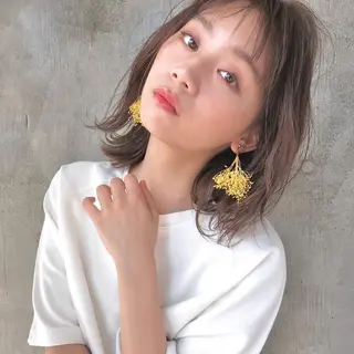 ミディアム カラー ヘアアレンジ 【ダメージレス施術】 【透明感】北村 拓也のヘアスタイル