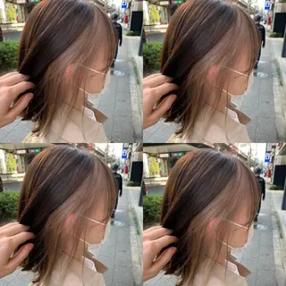 ミディアム カラー ✨縮毛矯正✖︎顔周り レイヤー✨ナカムラのヘアスタイル