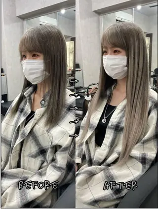 ミディアム 桃屋 桃屋のヘアスタイル