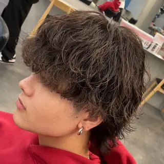 ミディアム パーマ ヘアアレンジ メンズ fifth 石川 凪のヘアスタイル