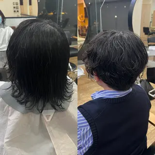ショート パーマ ハイライト/レイヤー /ハイトーン/AOIのヘアスタイル