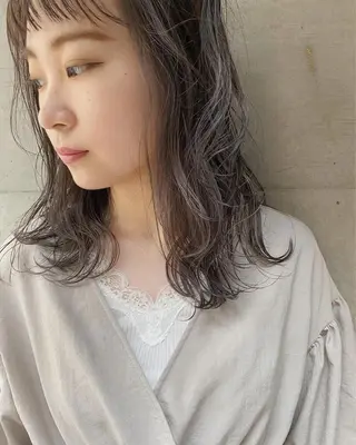 セミロング カラー パーマ ヘアアレンジ キッズ ネイル マツエク・マツパ 🫧umu.🫧韓国 /レイヤー/ハッシュのヘアスタイル