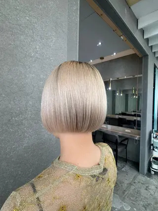 ボブ ミニボブ 透明感カラー颯空🎀のヘアスタイル