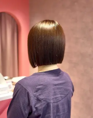 ミディアム ボブ/タッセルボブ /縮毛矯正/瑞月のヘアスタイル