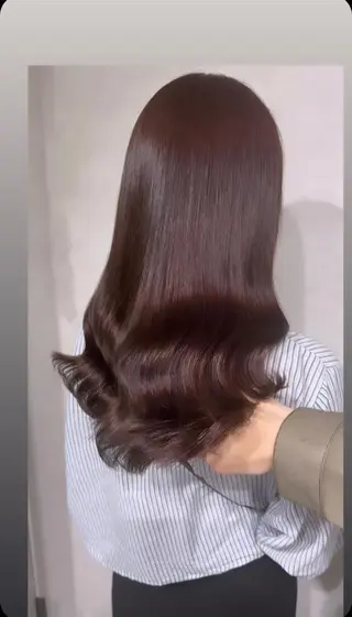 セミロング カラー リュウタ ダイキのヘアスタイル