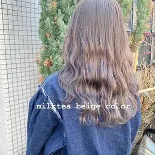 セミロング カラー ヘアアレンジ 🫧柔色/トレンド カラー/川辺晴加のヘアスタイル
