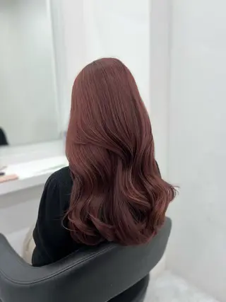 セミロング カラー 💖似合わせカラー レイヤー💖縮毛矯正のヘアスタイル