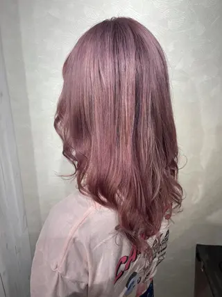 セミロング カラー 岩谷/ブリーチ 🪽透明感カラーのヘアスタイル