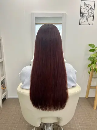 ロング フジワラ ヤスのヘアスタイル
