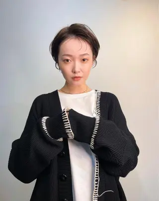 ショート カラー メンズカット メンズパーマのヘアスタイル
