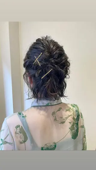 ショート ヘアアレンジ サソウ ユリエ🥥のヘアスタイル