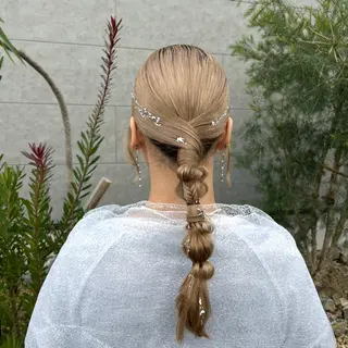 ロング ヘアアレンジ mei/艶髪/透明感 カラー/ヘアセットのヘアスタイル