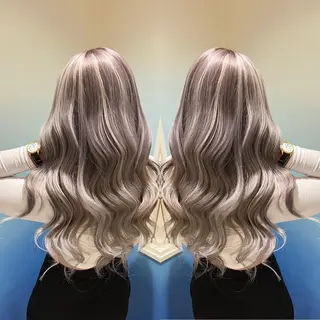 ミディアム ヘアアレンジ 🔥ハイトーンカラー ギャルNAOKI🔥のヘアスタイル