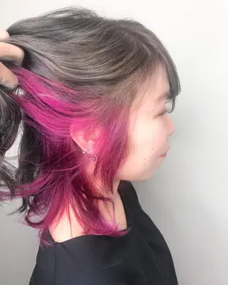 ミディアム カラー パーマ ヘアアレンジ メンズ キッズ ネイル マツエク・マツパ 新宿駅近♡友達とOK 🦋W -ワット -のヘアスタイル