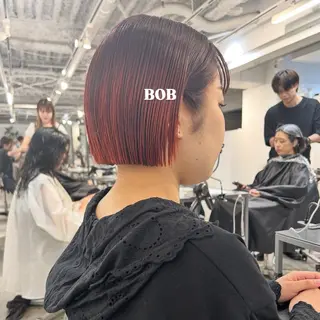 ショート カラー 切りっぱなしBOB 職人💜Anzuのヘアスタイル