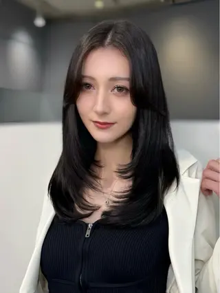 セミロング カラー 🦋韓国系指名No1 店長/圓山 祐也🦋のヘアスタイル