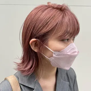 セミロング カラー 梅田美容室/ ウルフカットのヘアスタイル