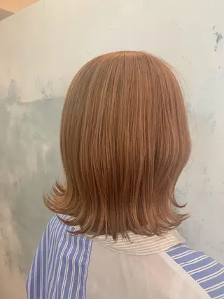 ミディアム カラー 🍑艶髪✖️暖色系 ✨momoka🍑のヘアスタイル