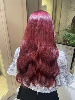 ロング ハイトーンカラーエク ステ🌺RENA🌺のヘアスタイル