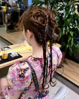 ロング 髪質改善/艶髪/矯正 ヘアアレンジ/西梅田のヘアスタイル