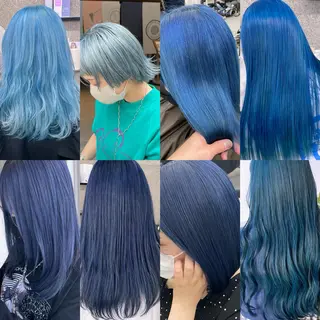 カラー Lull1人美容室 バレイヤージュのヘアスタイル