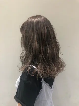 セミロング 似合わせ艶髪カラー ❤️ハダユミのヘアスタイル