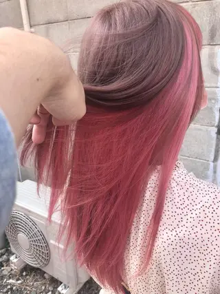 カラー ダブルスキルエクステ /羽エクステ白石宇由のヘアスタイル